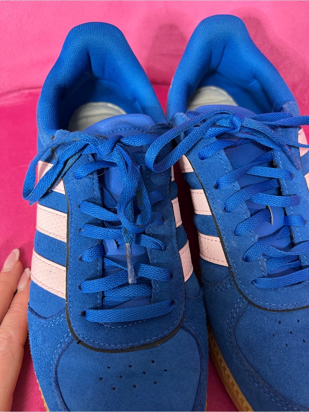 Adidas Breaknet Sleek Royal Blue Pink Gum Sole Sneakers Women’s 9.5 - Picture 4 of 10